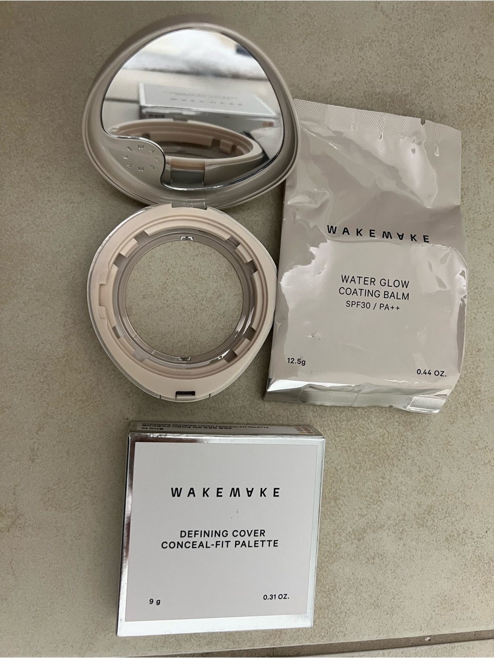 Water Glow Coating Balm & Defining Cover Conceal-Fit Palette - Silver/White